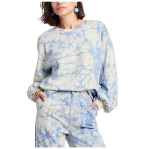 Rachel Comey x Target Women's Marble Print Tie Dye Sweatshirt Bubble Sleeves!